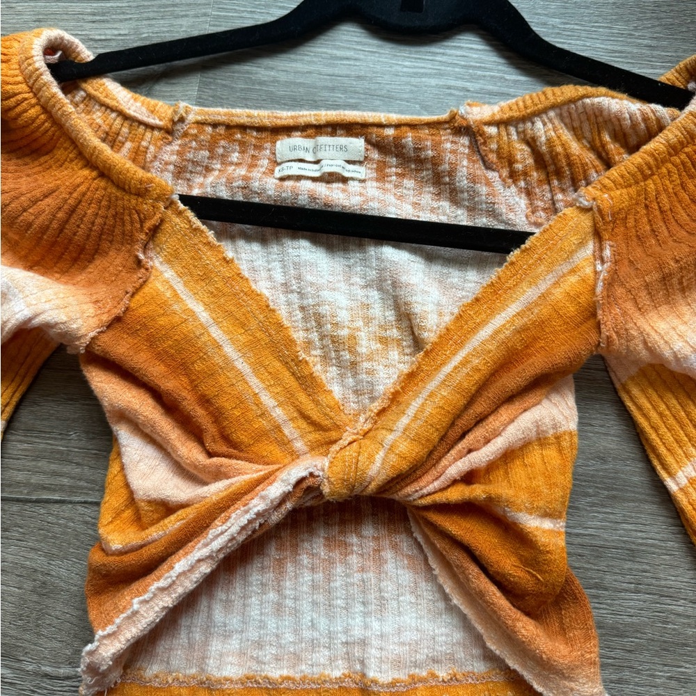 Urban Outfitters Orange Tie-Dye Top